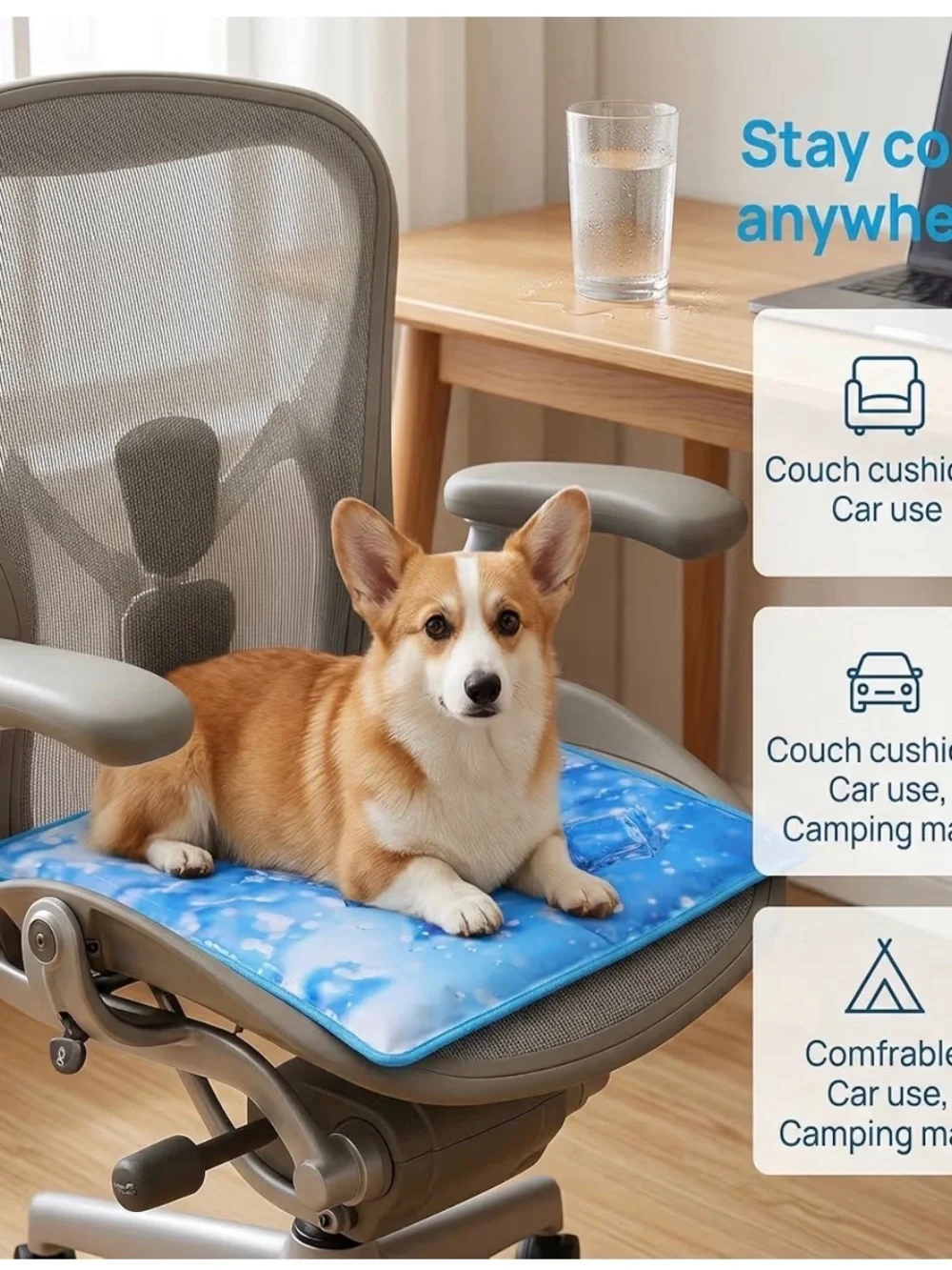 L Dog Cooling Mat